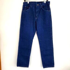 NWT Wrangler Rustler Men's 32X32 Regular Fit Straight Leg Cotton Blue Denim Jean